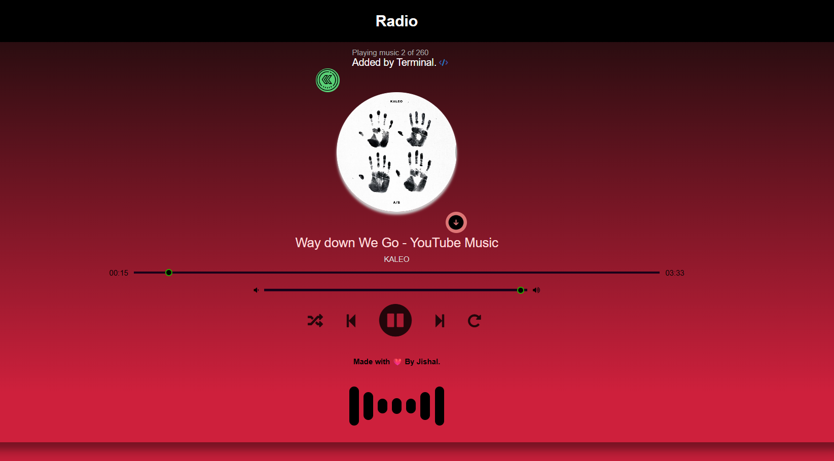 Terminal Music Player web app